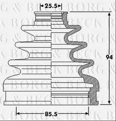 BORG & BECK BCB6219 Пыльник, приводной вал