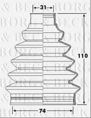 BORG & BECK BCB6232 Пыльник, приводной вал