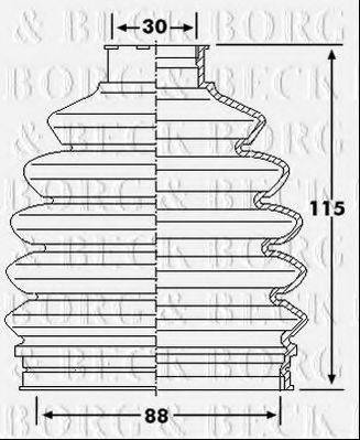 BORG & BECK BCB6236 Пыльник, приводной вал