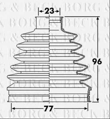 BORG & BECK BCB6247 Пыльник, приводной вал