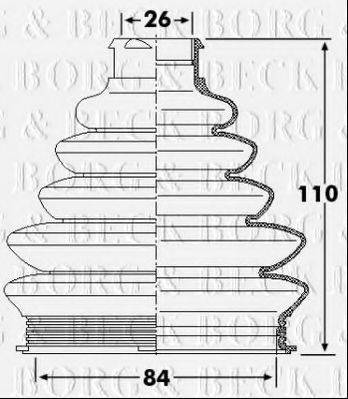 BORG & BECK BCB6249 Пыльник, приводной вал