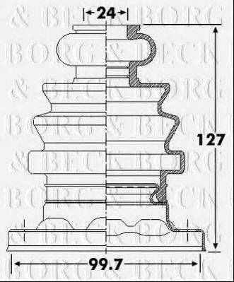 BORG & BECK BCB6258 Пыльник, приводной вал