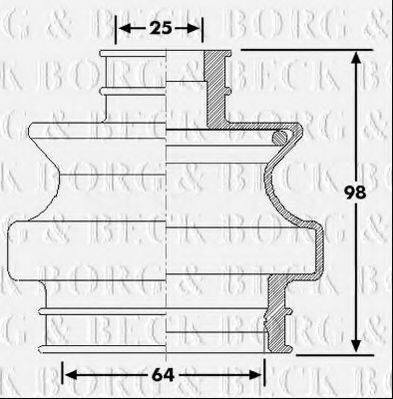 BORG & BECK BCB6263 Пыльник, приводной вал