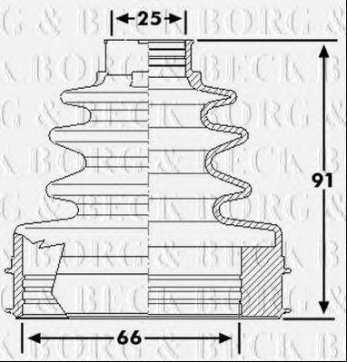 BORG & BECK BCB6265 Пыльник, приводной вал