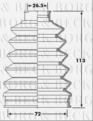 BORG & BECK BCB6268 Пыльник, приводной вал