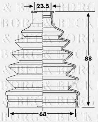 BORG & BECK BCB6270 Пыльник, приводной вал