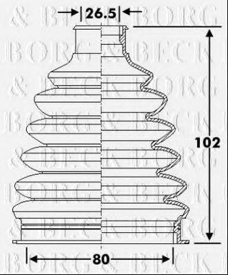 BORG & BECK BCB6280 Пыльник, приводной вал