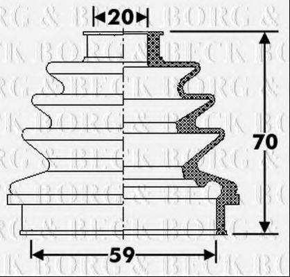 BORG & BECK BCB6281 Пыльник, приводной вал