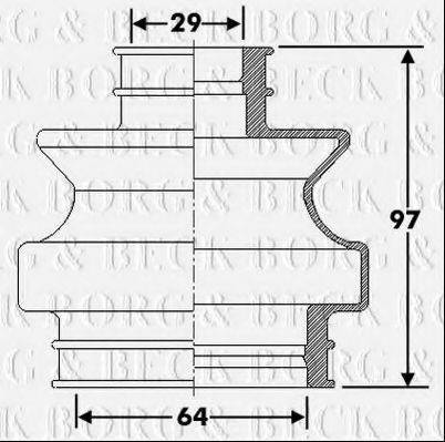 BORG & BECK BCB6288 Пыльник, приводной вал