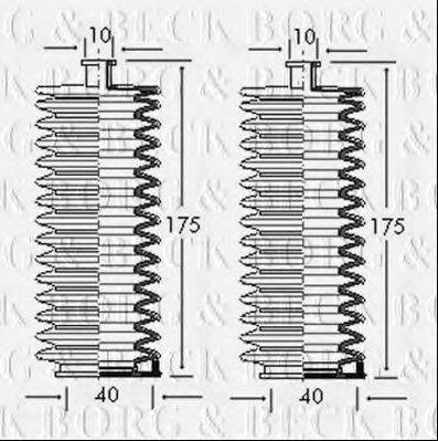 BORG & BECK BSG3025 Пыльник, рулевое управление