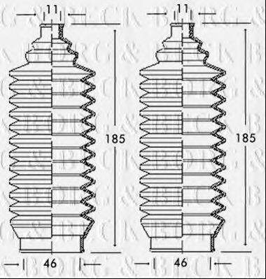 BORG & BECK BSG3122 Пыльник, рулевое управление