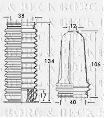 BORG & BECK BSG3167 Пыльник, рулевое управление