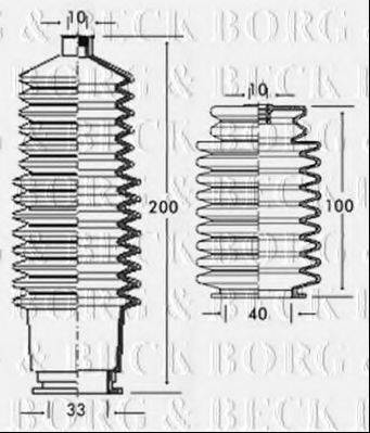 BORG & BECK BSG3205 Пыльник, рулевое управление