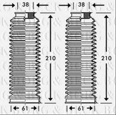 BORG & BECK BSG3217 Пыльник, рулевое управление