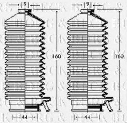 BORG & BECK BSG3239 Пыльник, рулевое управление