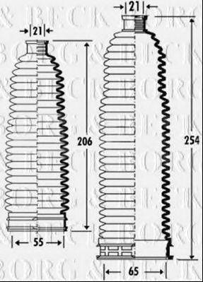 BORG & BECK BSG3270 Пыльник, рулевое управление