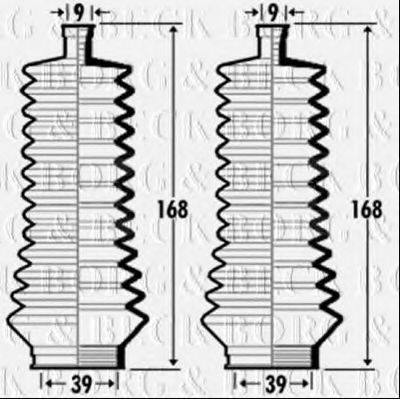 BORG & BECK BSG3358 Пыльник, рулевое управление