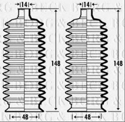 BORG & BECK BSG3373 Пыльник, рулевое управление