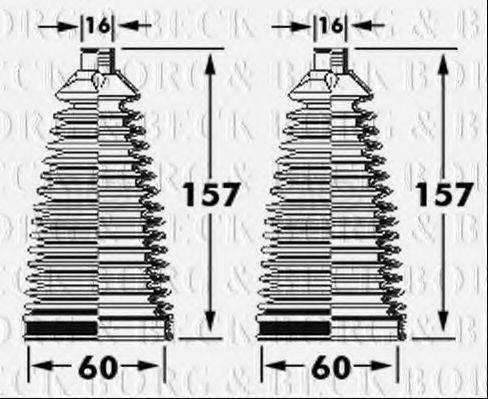 BORG & BECK BSG3394 Пыльник, рулевое управление