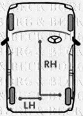BORG & BECK BKB1123 Трос, стояночная тормозная система