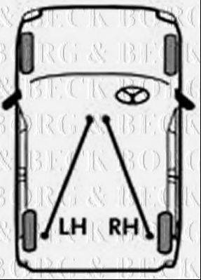 BORG & BECK BKB1934 Трос, стояночная тормозная система