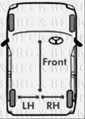 BORG & BECK BKB2169 Трос, стояночная тормозная система