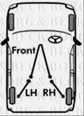 BORG & BECK BKB3261 Трос, стояночная тормозная система