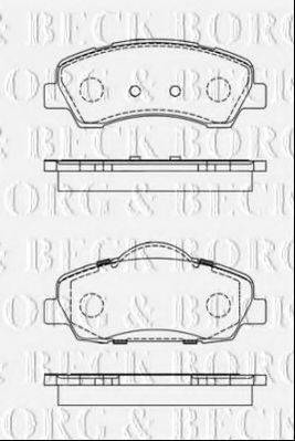 BORG & BECK BBP2442 Комплект тормозных колодок, дисковый тормоз