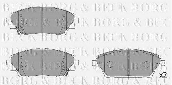 BORG & BECK BBP2454 Комплект тормозных колодок, дисковый тормоз