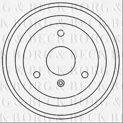 BORG & BECK BBR7248 Тормозной барабан