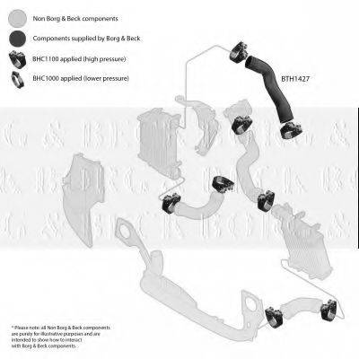 BORG & BECK BTH1427 Трубка нагнетаемого воздуха