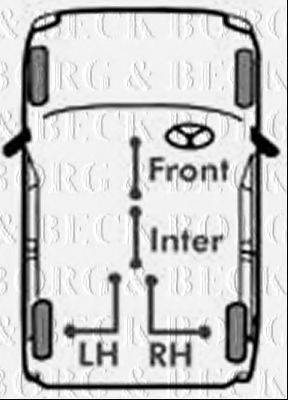 BORG & BECK BKB3741 Трос, стояночная тормозная система