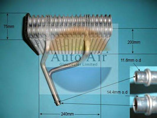 AUTO AIR GLOUCESTER 210003 Испаритель, кондиционер