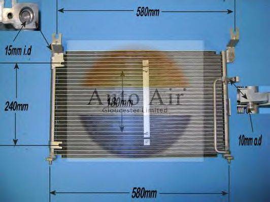 AUTO AIR GLOUCESTER 161309 Конденсатор, кондиционер
