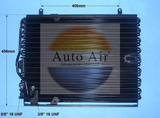 AUTO AIR GLOUCESTER 166592 Конденсатор, кондиционер