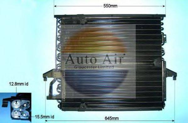 AUTO AIR GLOUCESTER 166596 Конденсатор, кондиционер