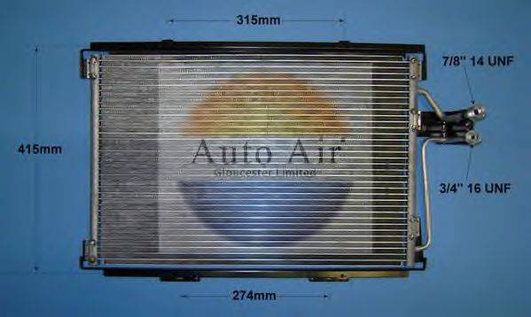 AUTO AIR GLOUCESTER 169551 Конденсатор, кондиционер