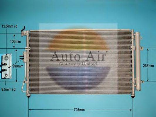 AUTO AIR GLOUCESTER 169961 Конденсатор, кондиционер