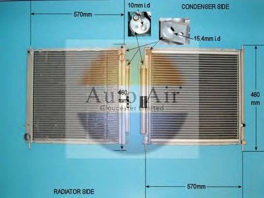 AUTO AIR GLOUCESTER 169980 Конденсатор, кондиционер