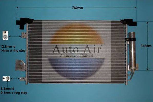 AUTO AIR GLOUCESTER 169006 Конденсатор, кондиционер