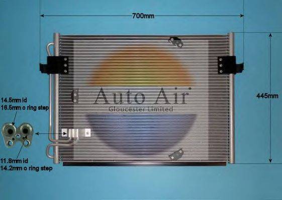 AUTO AIR GLOUCESTER 169664 Конденсатор, кондиционер