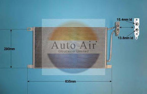 AUTO AIR GLOUCESTER 169685 Конденсатор, кондиционер