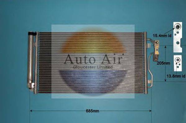 AUTO AIR GLOUCESTER 169948 Конденсатор, кондиционер