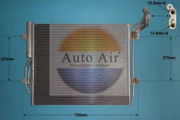 AUTO AIR GLOUCESTER 169977 Конденсатор, кондиционер