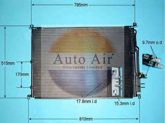 AUTO AIR GLOUCESTER 169798 Конденсатор, кондиционер