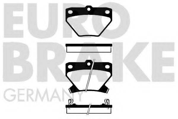 EUROBRAKE 5502224557 Комплект тормозных колодок, дисковый тормоз