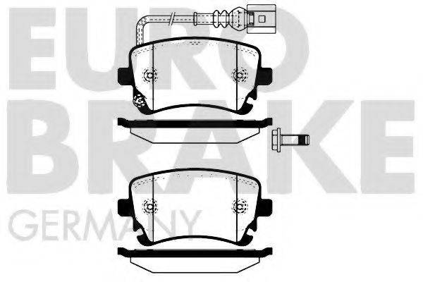 EUROBRAKE 5502224764 Комплект тормозных колодок, дисковый тормоз