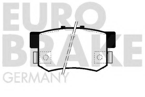 EUROBRAKE 5502229980 Комплект тормозных колодок, дисковый тормоз