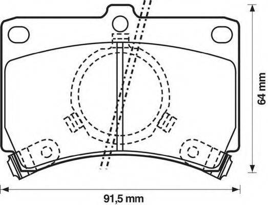 JURID 572144J Комплект тормозных колодок, дисковый тормоз