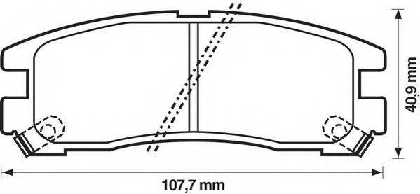 JURID 572186J Комплект тормозных колодок, дисковый тормоз